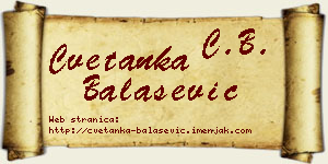 Cvetanka Balašević vizit kartica